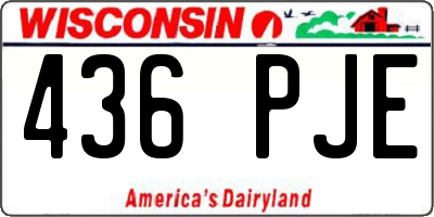 WI license plate 436PJE