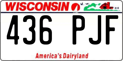 WI license plate 436PJF