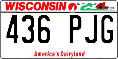 WI license plate 436PJG