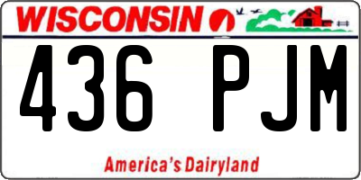 WI license plate 436PJM