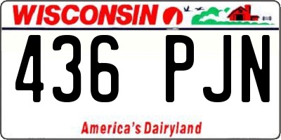 WI license plate 436PJN