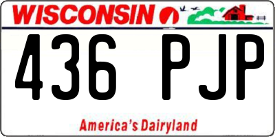 WI license plate 436PJP