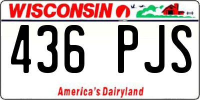 WI license plate 436PJS
