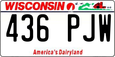 WI license plate 436PJW