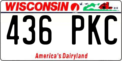 WI license plate 436PKC
