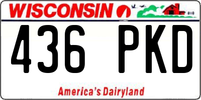 WI license plate 436PKD