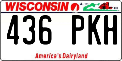 WI license plate 436PKH