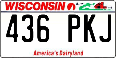 WI license plate 436PKJ