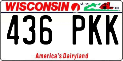 WI license plate 436PKK