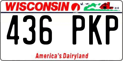WI license plate 436PKP