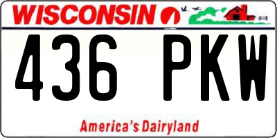 WI license plate 436PKW