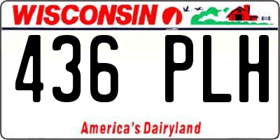 WI license plate 436PLH