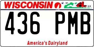 WI license plate 436PMB