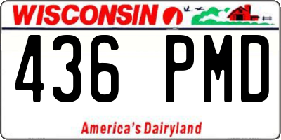 WI license plate 436PMD