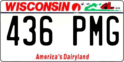 WI license plate 436PMG