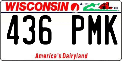 WI license plate 436PMK