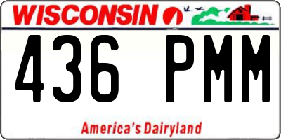 WI license plate 436PMM