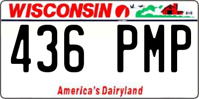 WI license plate 436PMP