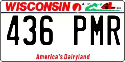 WI license plate 436PMR