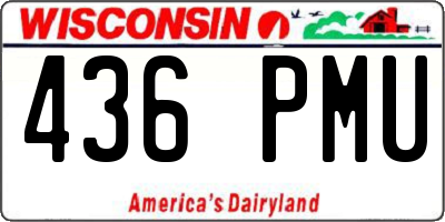 WI license plate 436PMU