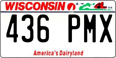 WI license plate 436PMX