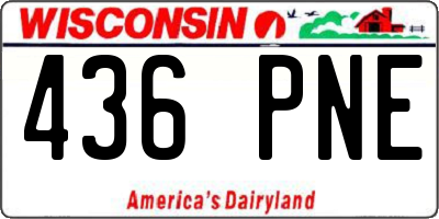 WI license plate 436PNE