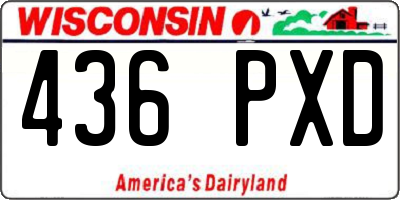 WI license plate 436PXD