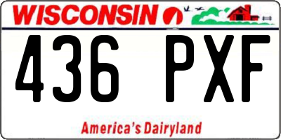 WI license plate 436PXF