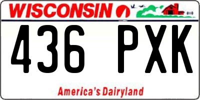 WI license plate 436PXK