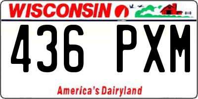 WI license plate 436PXM