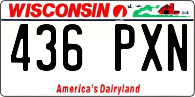 WI license plate 436PXN