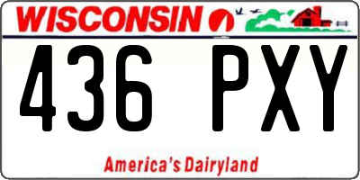 WI license plate 436PXY