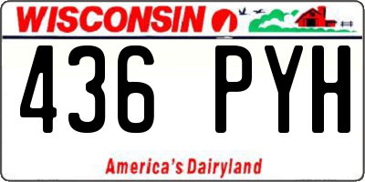 WI license plate 436PYH