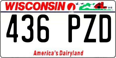 WI license plate 436PZD
