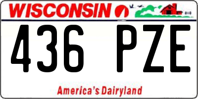 WI license plate 436PZE