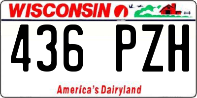 WI license plate 436PZH