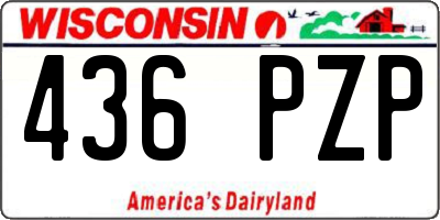 WI license plate 436PZP