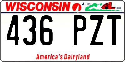 WI license plate 436PZT