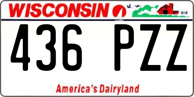 WI license plate 436PZZ