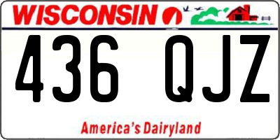 WI license plate 436QJZ