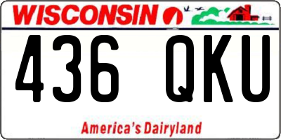 WI license plate 436QKU