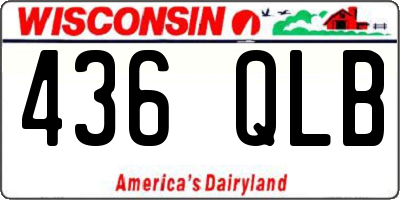 WI license plate 436QLB