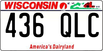 WI license plate 436QLC