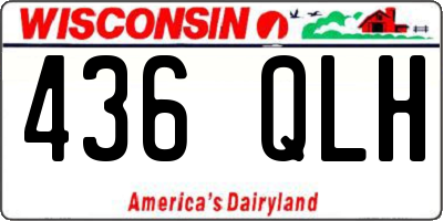 WI license plate 436QLH