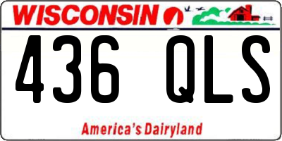 WI license plate 436QLS