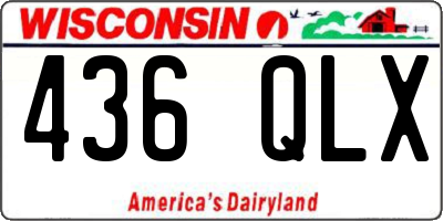 WI license plate 436QLX