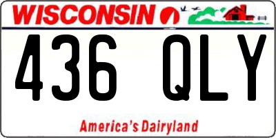 WI license plate 436QLY