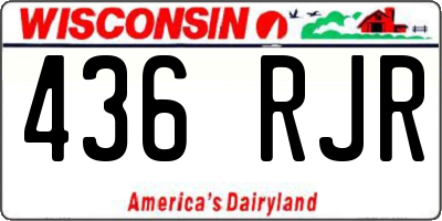 WI license plate 436RJR