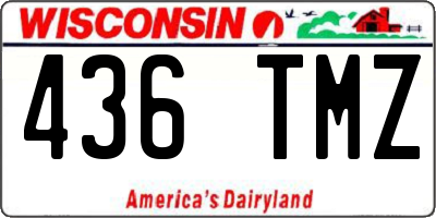 WI license plate 436TMZ