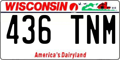 WI license plate 436TNM